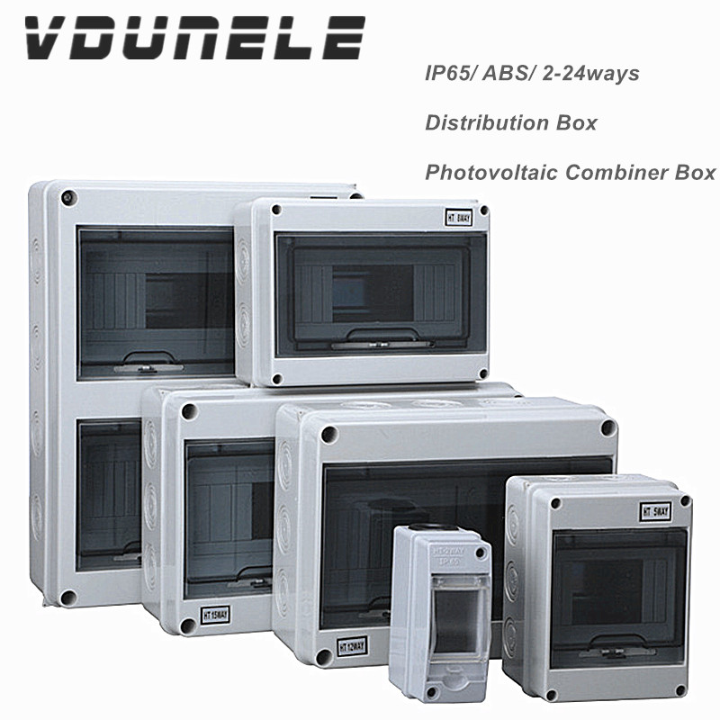 Outdoor Power Outlet Box - DC 차단기용 IP65 배전함 HT-2-24WAY PC/ABS