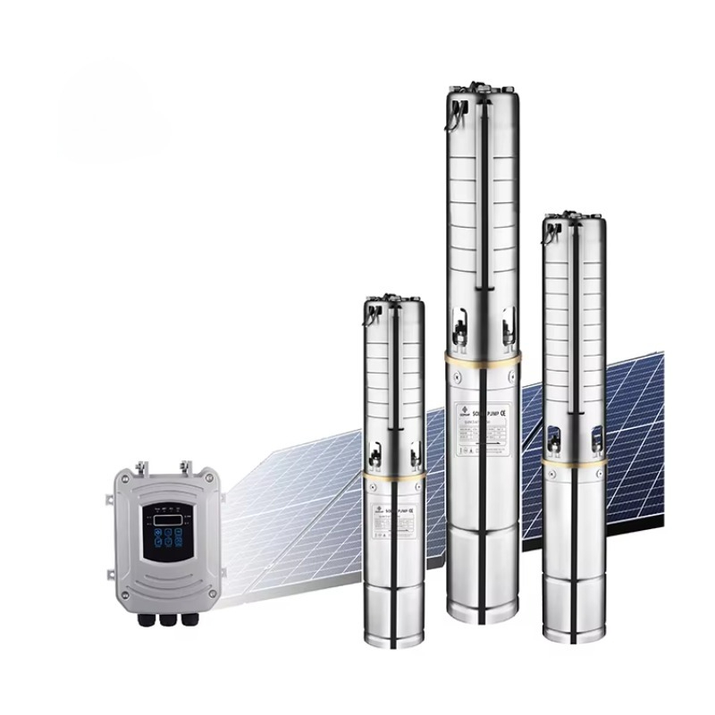 Water Pump Submersible - 고압 관개용 1.5마력 수직형 태양광 수중