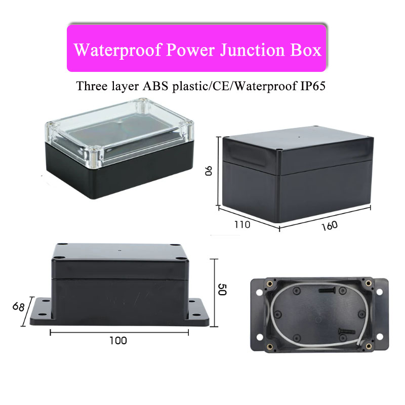 Outdoor Power Monitor - ABS 플라스틱 블랙 트리플 방수 박스