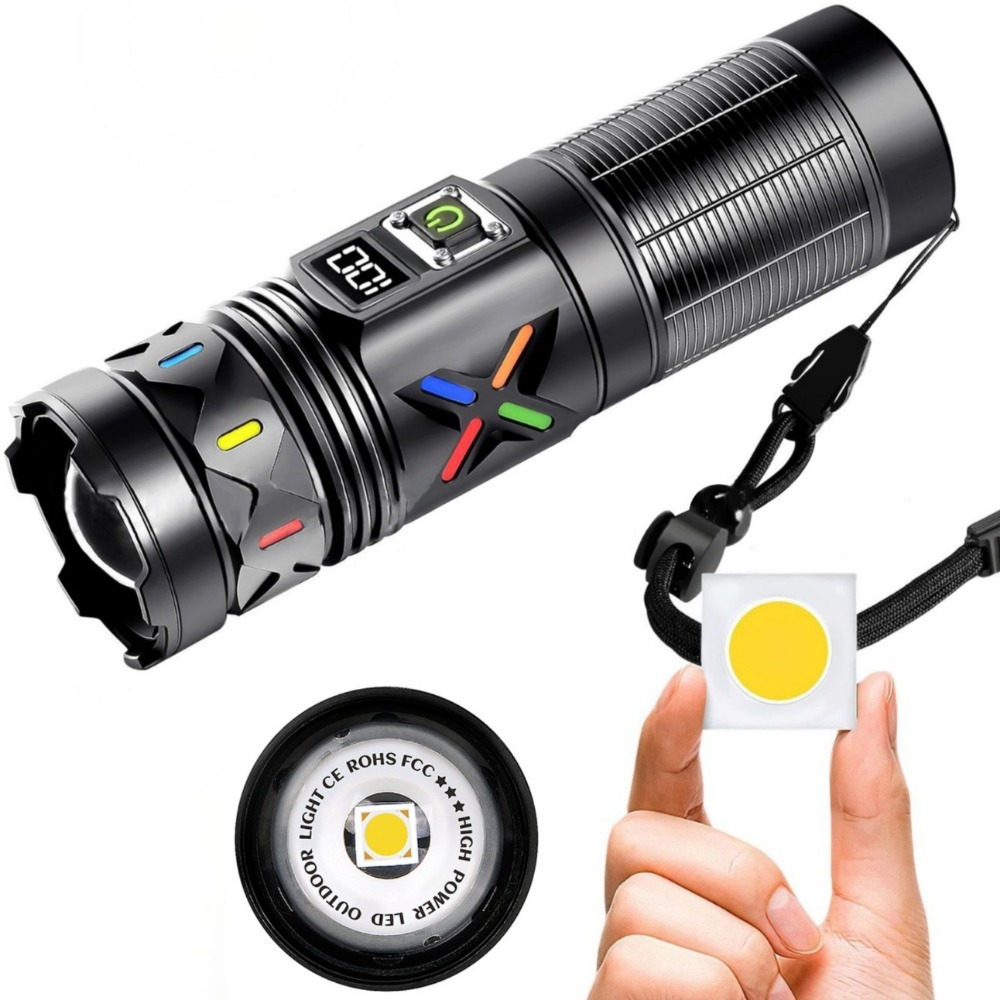 Outdoor Power For Camping - 고출력 LED 손전등 텔레스코픽 줌 USB