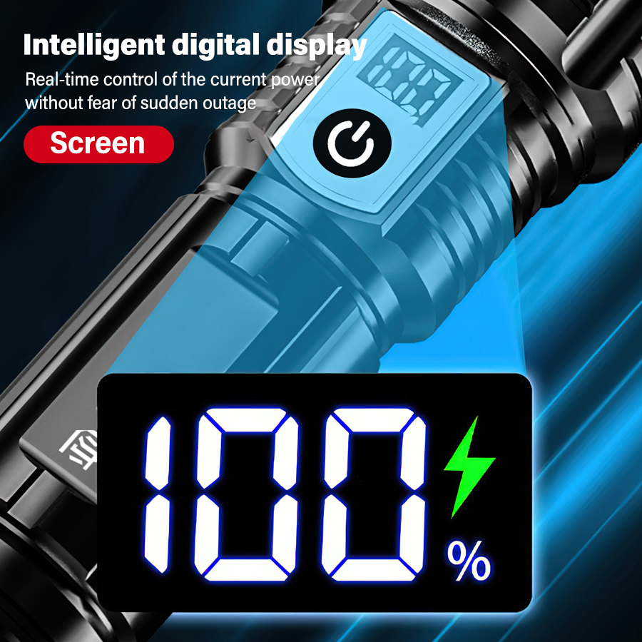 고출력 200000LM LED 손전등 내장 배터리 타입 - Outdoor Power For Camping 리뷰 및 가격
