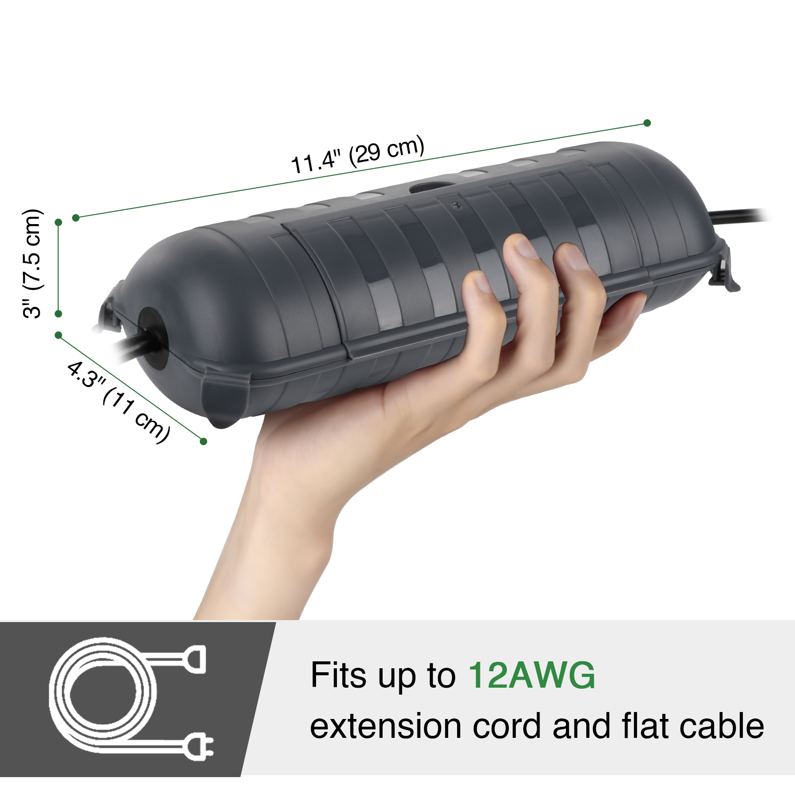 대형 방수 야외 전기 박스 케이블 커버 (연장 케이블, - Outdoor Power Extension Cord 리뷰 및 가격