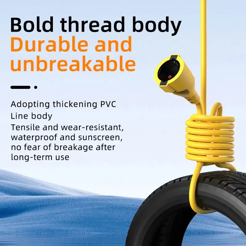 16A EU 슈코형 멀티탭 4KW, 5M 케이블 포함, - Outdoor Power Extension Cord 리뷰 및 가격
