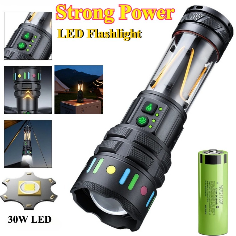 강력한 초고휘도 LED 손전등, C타입 고속 충전식 휴 - Outdoor Power Meter 리뷰 및 가격
