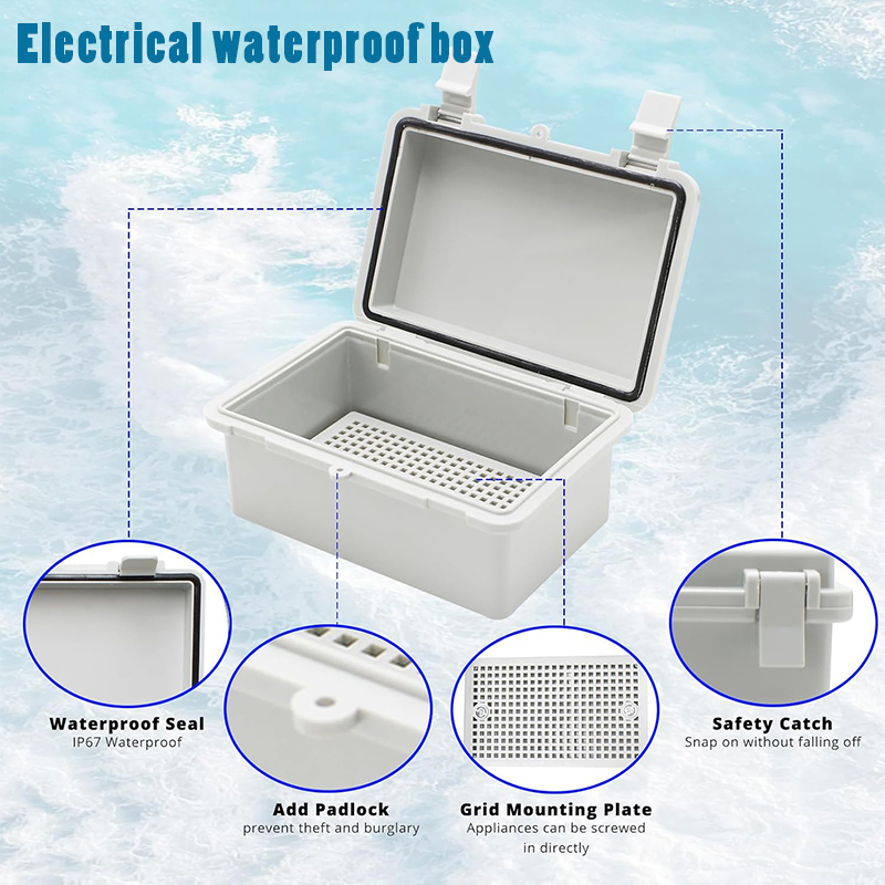IP66 방수 전기 접속함, 회색/투명 PC 인클로저가 - Outdoor Power Outlet Box 리뷰 및 가격