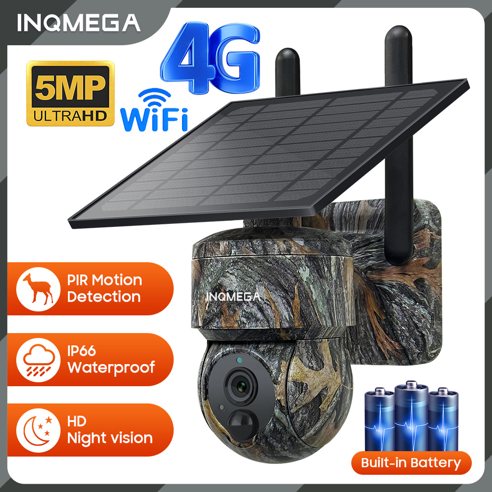 INQMEGA 5MP 4G / WIFI 태양열 무선 보 - Outdoor Power Monitor 리뷰 및 가격