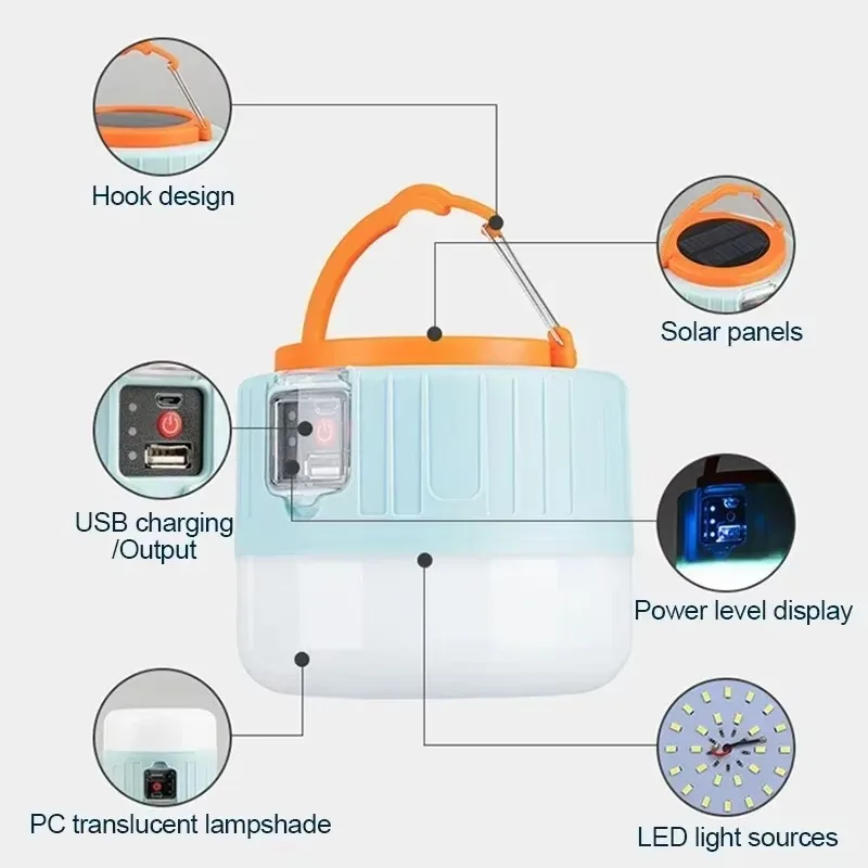 태양열 캠핑 랜턴 충전식 LED 휴대용 작업등 리모컨  - Outdoor Power For Camping 리뷰 및 가격