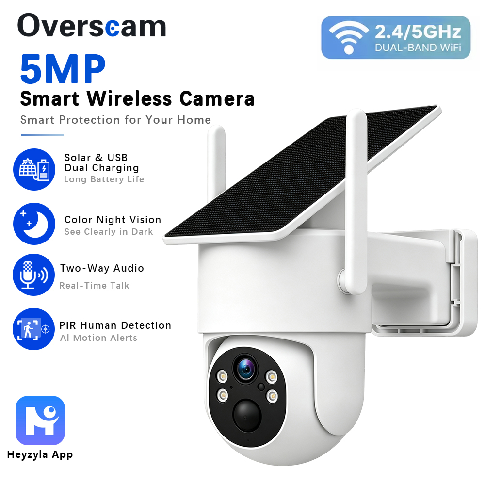 5MP 태양광 PTZ 카메라, 실외 무선 홈 모니터링용 - Outdoor Power Monitor 리뷰 및 가격