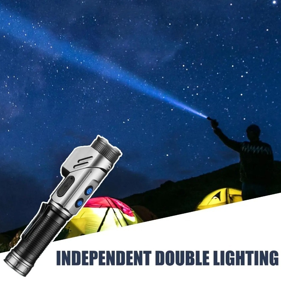 강력한 미니 LED 손전등 90 ° 회전식 USB 충전 - Outdoor Power For Camping 리뷰 및 가격