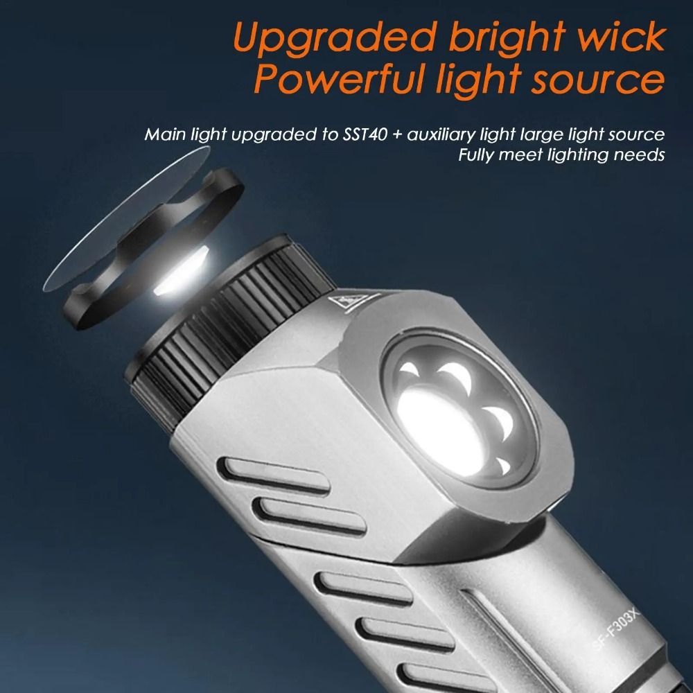 강력한 미니 LED 손전등 90 ° 회전식 USB 충전 - Outdoor Power For Camping 리뷰 및 가격