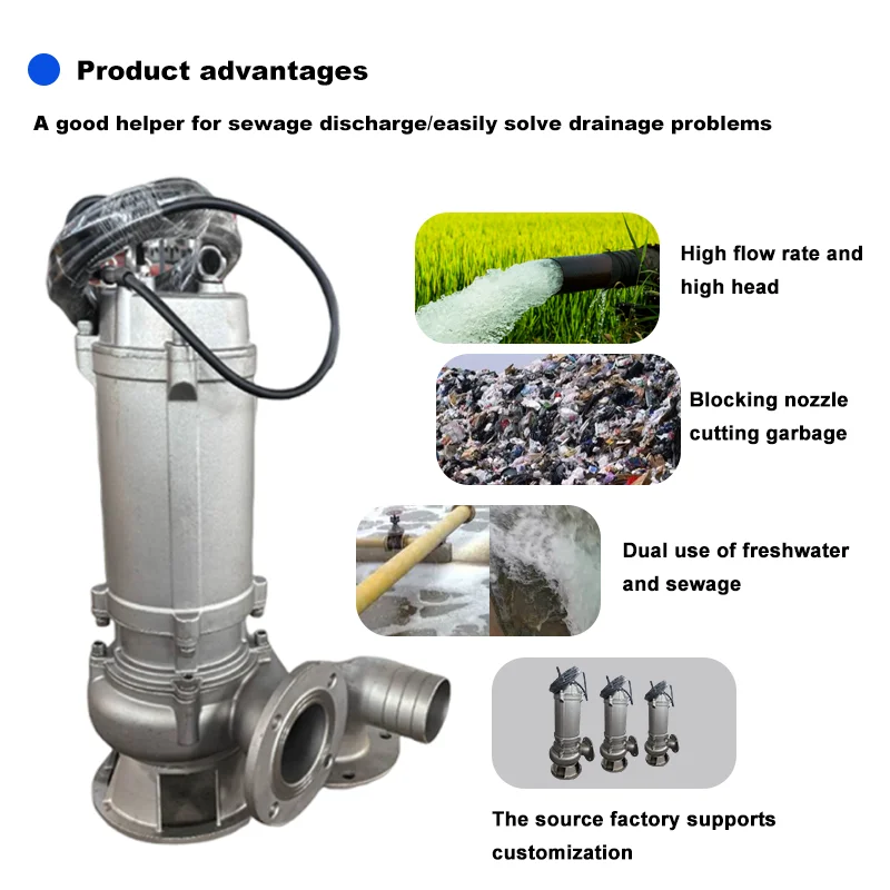 스테인리스 스틸 논클로그 수중 진흙 오수 펌프 산업 폐 - Water Pump Submersible 리뷰 및 가격