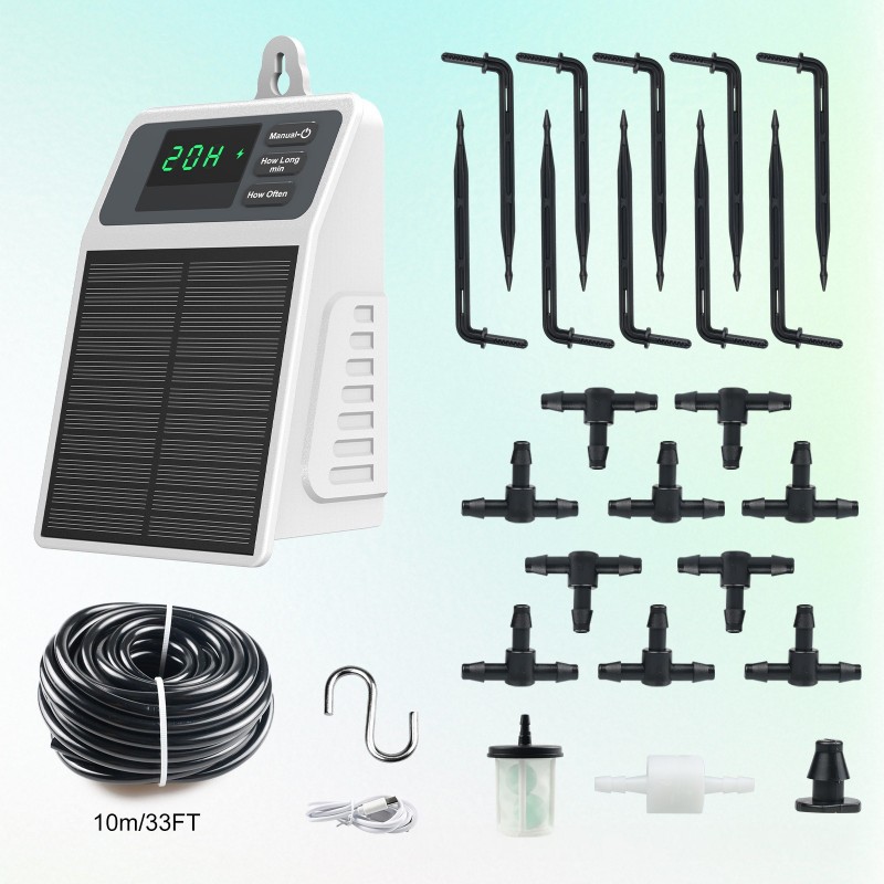 A03F-태양광 자동 점적 관개 키트 타이머 모드 스마 - Outdoor Power And Plant 리뷰 및 가격