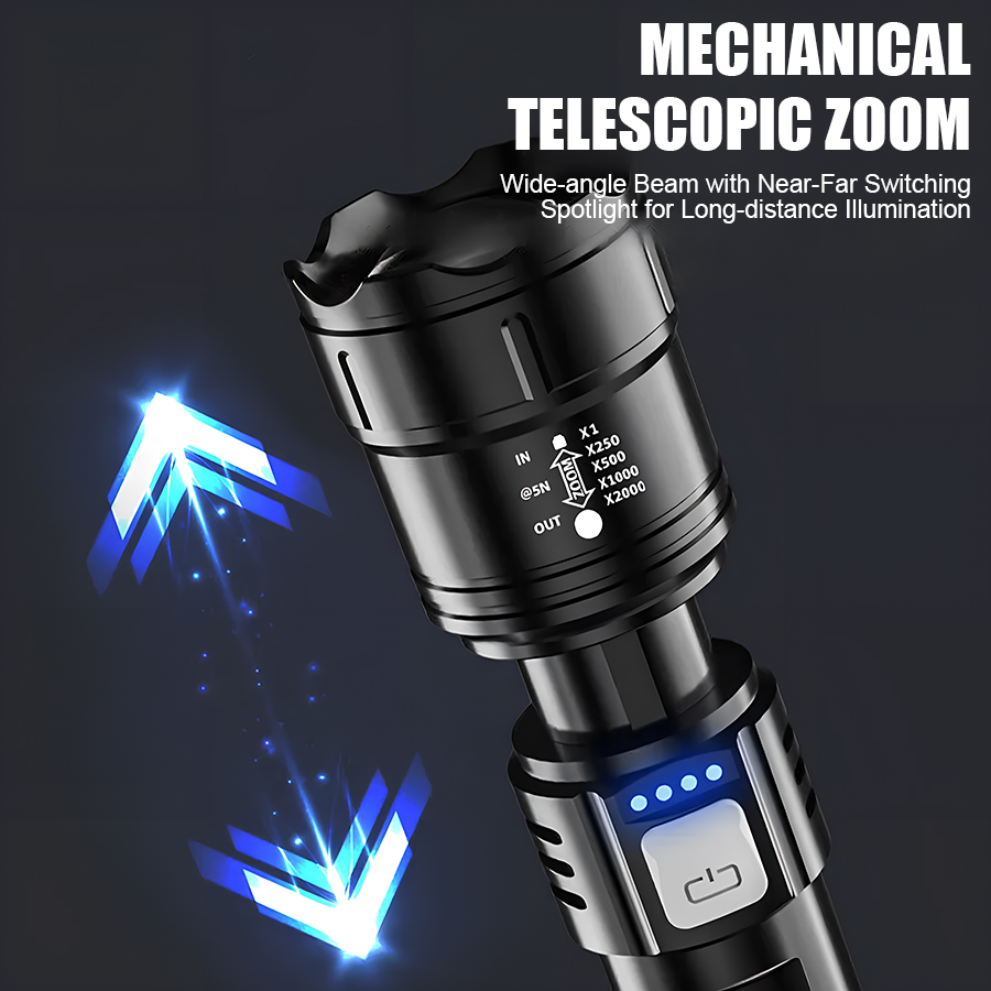 고출력 P50 LED 손전등 USB 충전식 줌 핸드헬드 - Outdoor Power For Camping 리뷰 및 가격