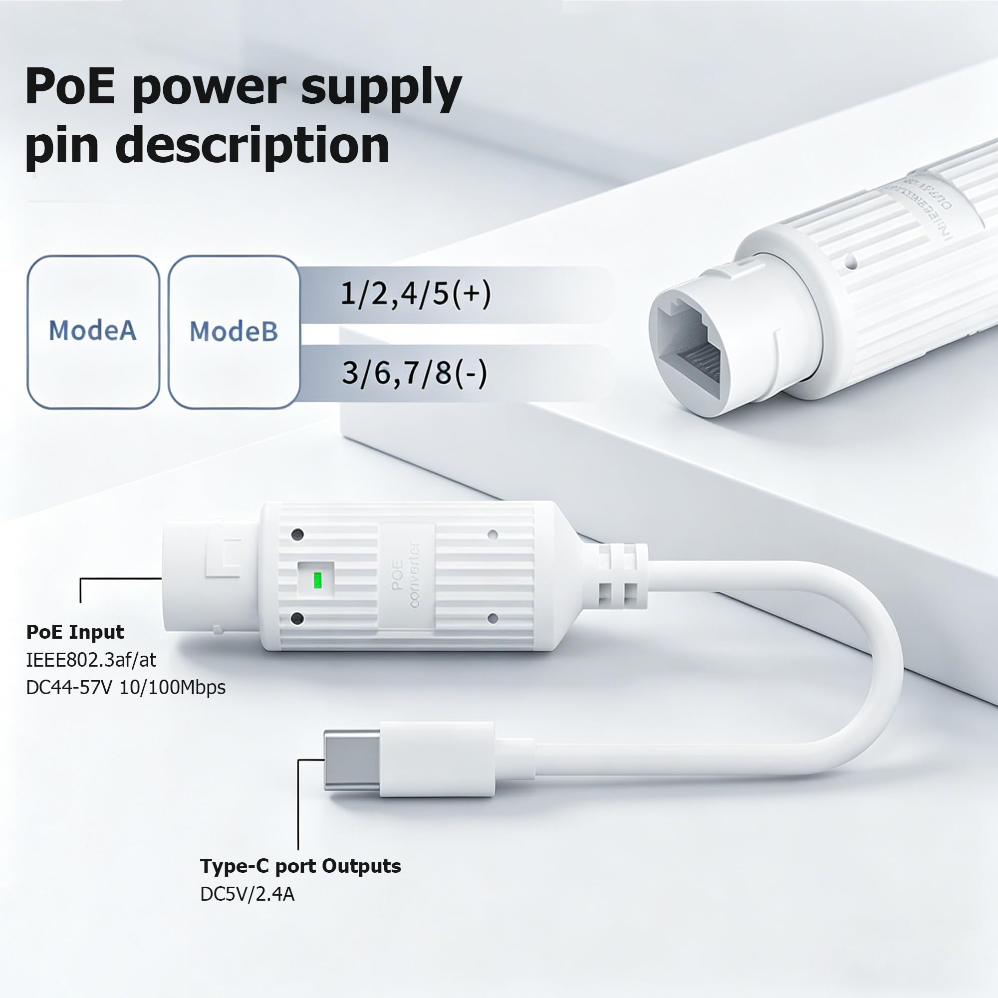 POE-USB-C 전원 변환기 RJ45 암-타입-C 수 - Outdoor Power Monitor 리뷰 및 가격