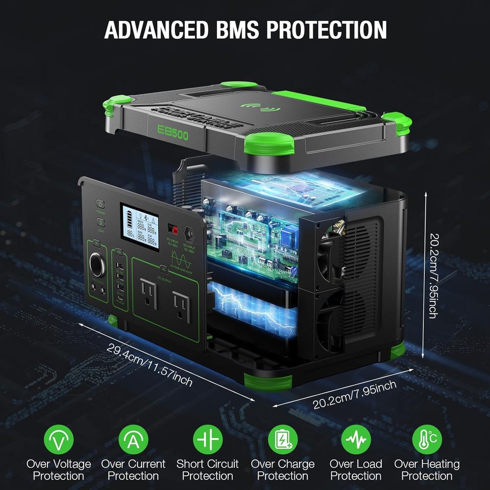 500W 휴대용 파워스테이션 519.48Wh 야외용 발 - Outdoor Power Port 리뷰 및 가격