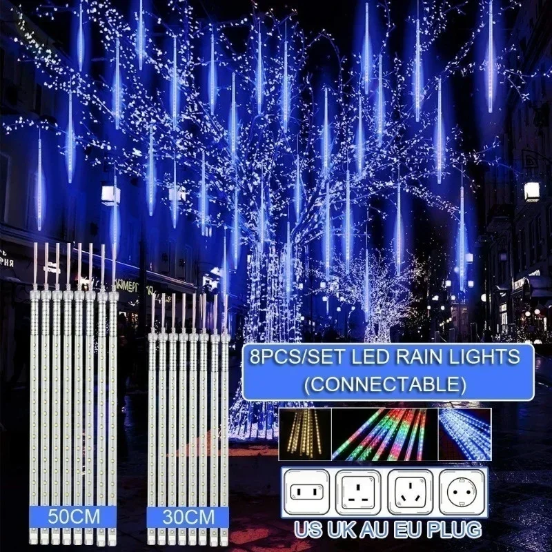 30cm /50cm 방수 유성우 비 8 튜브 LED 문 - Outdoor Power Port 리뷰 및 가격