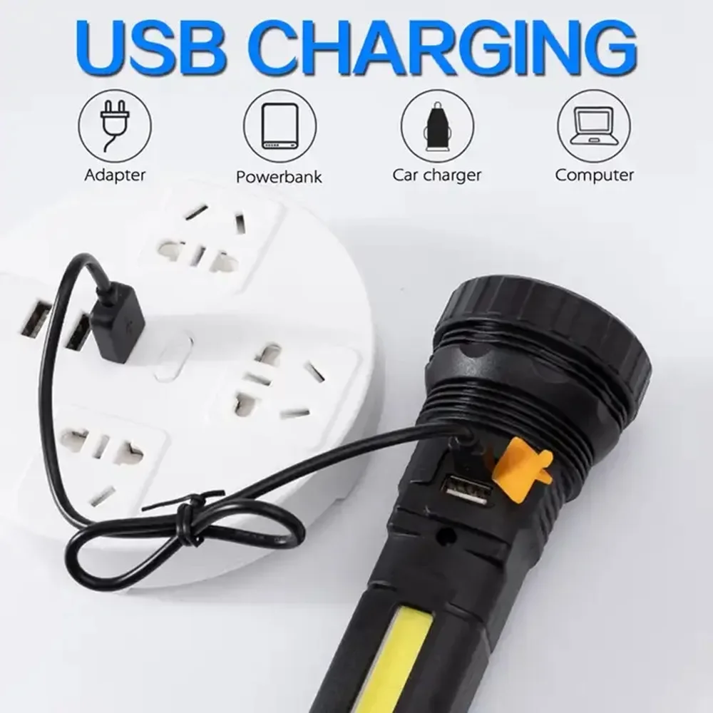 1PC 다기능 태양열 LED 손전등 야외 장거리 토치  - Outdoor Power For Camping 리뷰 및 가격