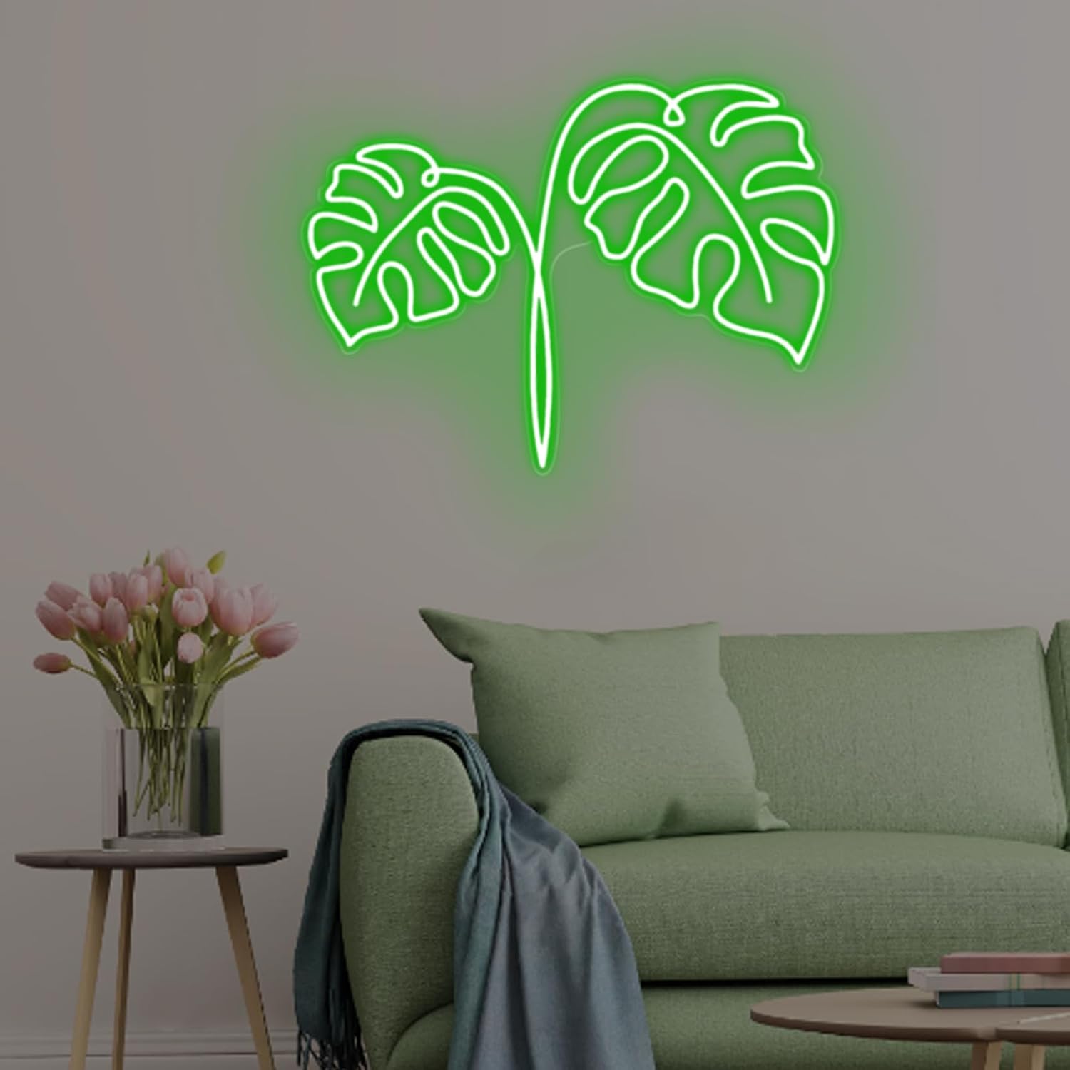 몬스테라 잎 네온 사인 USB 전원 식물 LED 조명  - Outdoor Power And Plant 리뷰 및 가격